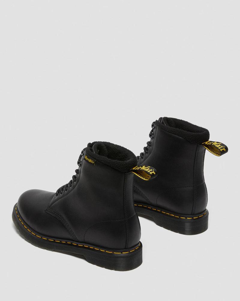 Dr Martens 1460 Pascal Warmwair Leren Veterlaarzen Dames Zwart | NL 585MQZ